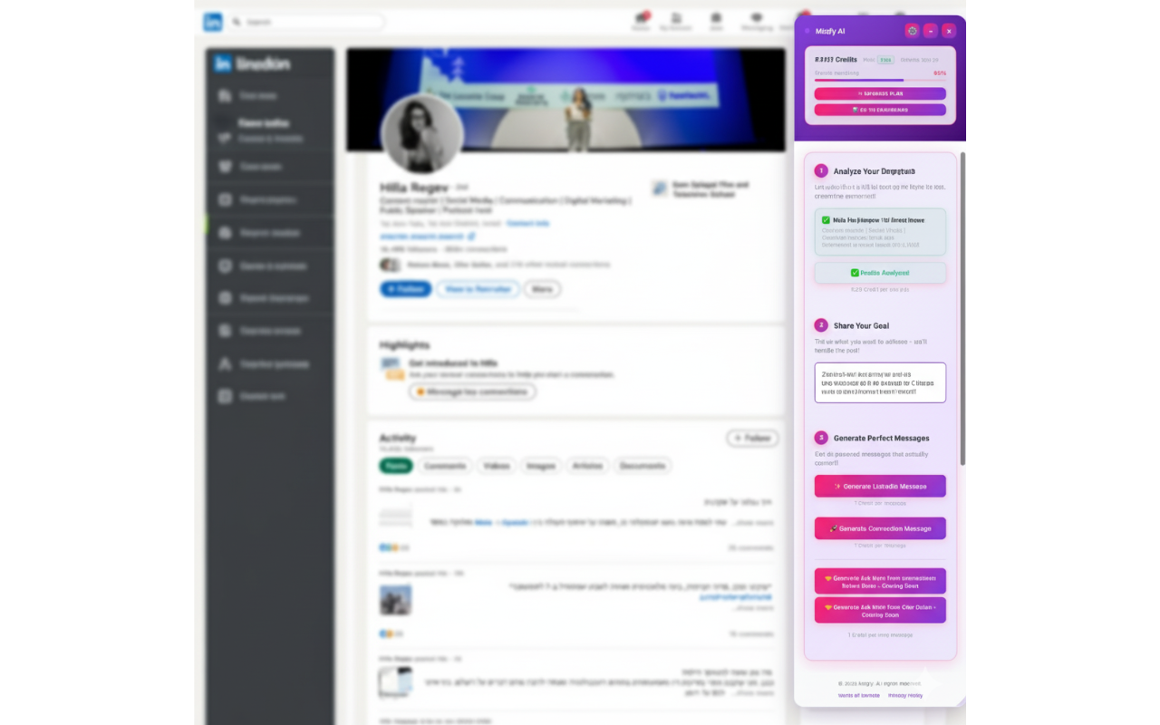AI Profile Analysis - Smart LinkedIn profile scanning